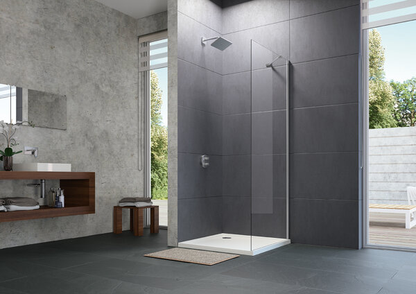 HÜPPE Design pure side panel for up-and-over door Left & right stop for shower tray 8P1006