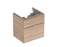 Geberit iCon vanity unit 595x620x477 mm, with two drawers, natural oak / melamine wood texture