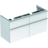 Geberit iCon double vanity unit 1190x620x477mm, with four drawers
