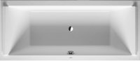 Duravit Starck rectangular bathtub 180x80cm, two back slopes, 700338, built-in version