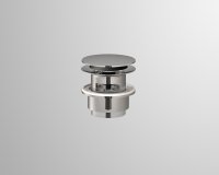 Alape stem valve VT.1, 63/74/63 mm, with storage function, chrome-plated, diameter 1 1/4 for basins with overf...