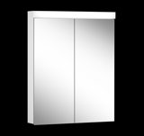 Schneider LOWLINE Plus LED illuminated mirror cabinet, 2 double mirror doors, socket right, 60x74,8x13,5cm, 17...