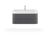 Duravit furniture washbasin Happy D.2 100cm with overflow, with tap hole bench, 1 tap hole