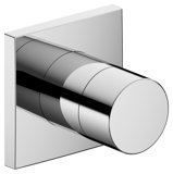 Keuco IXMO fitting 59557, 2-way shut-off and diverter valve concealed, square rosette, Puro handle, with shut-...