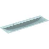 Keramag Xeno 2 washbasin, with 2 tap holes and without overflow, 160x48cm, white, 500279001