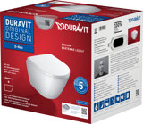 Duravit D-Neo wall-mounted toilet Compact Duravit Rimless Set, 45880900A1