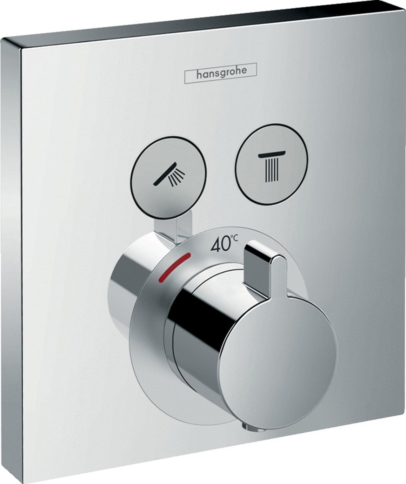 Hansgrohe Showerselect Thermostat, Unterputz, 2 Verbraucher, 15763, Farbe: Chrom - 15763000