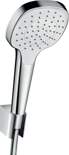 hansgrohe Croma Select E shower holder set 1jet with shower hose 160 cm, 26412400, white/ chrome
