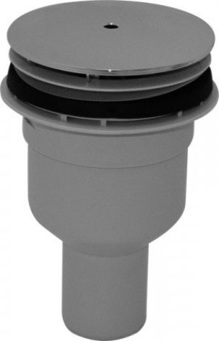 Duravit shower tray drain, 90mm vertical outlet, chrome