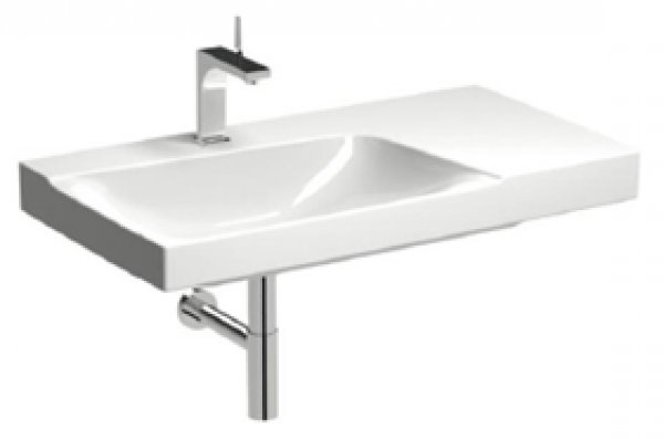Keramag Xeno 2 Wash basin, storage surface right, with tap hole, without overflow, 90x48 cm white, 500.533.01....