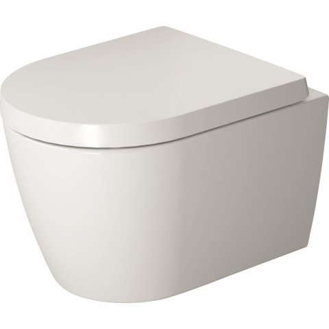 Duravit ME by Starck wall-hung WC, rimless, wash-out, Durafix included...