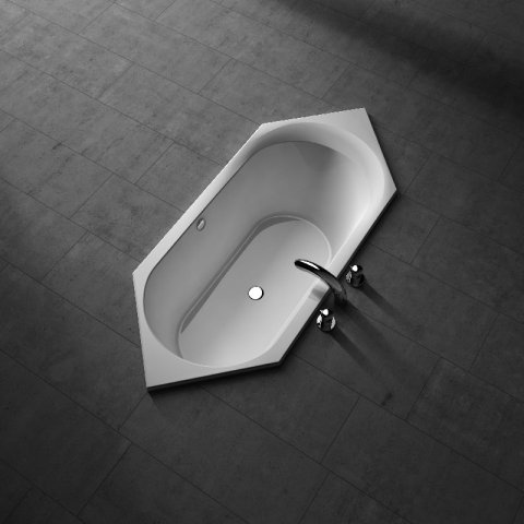 Koralle T500 Sechseck Badewanne 200x85cm Uberlauf Vorne Weiss Online Shop Im Bereich Bad Und Sanitar Badquadrat De