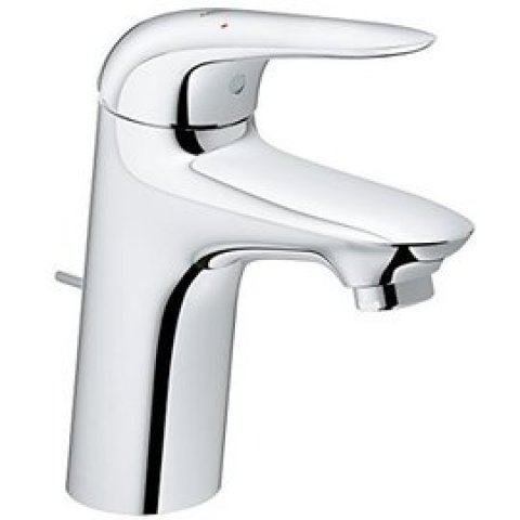 Grohe Eurostyle single lever basin mixer, S-size with waste, closed le...