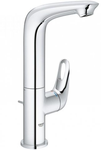 Grohe Eurostyle single lever basin mixer, L-size with pop-up waste, open lever handle