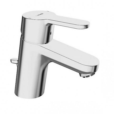 Hansa Hansaprimo Single lever single-hole basin mixer for open hot water heaters with pop-up waste Projection ...