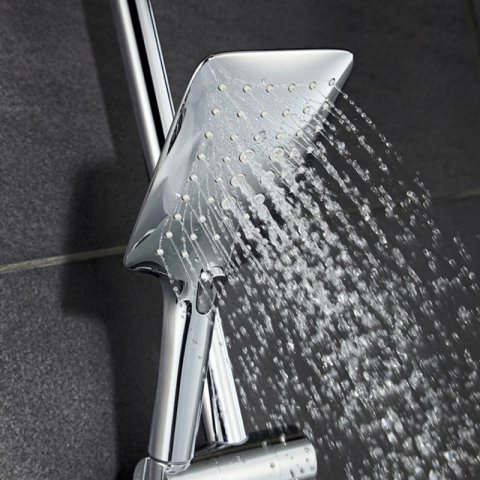 HSK designer hand shower AquaSwitch Softcube, without shower hose, chrome 1180169