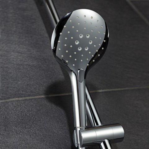 HSK designer hand shower AquaSwitch round, without shower hose, chrome 1100169
