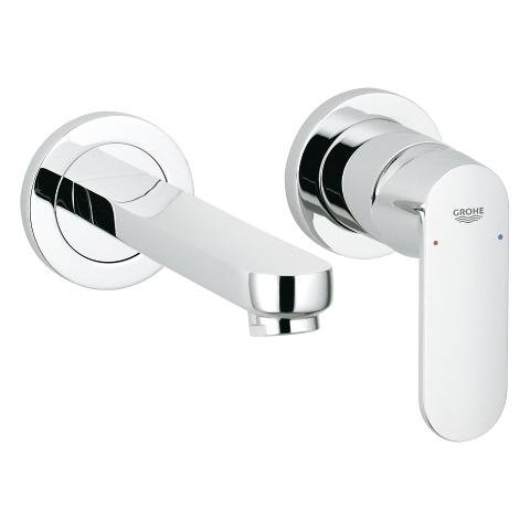 Grohe Eurosmart Cosmopolitan 2-hole basin mixer, wall mounting, wall projection 172mm, ready-for-assembly set