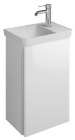 Burgbad Iveo cast mineral washbasin incl. vanity unit SFFZ044R, version right, width: 440mm