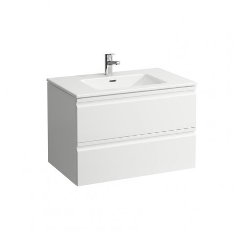 Laufen Pro S Set, washbasin, 1 tap hole, overflow, incl. vanity unit, 2 drawers, 800x500mm