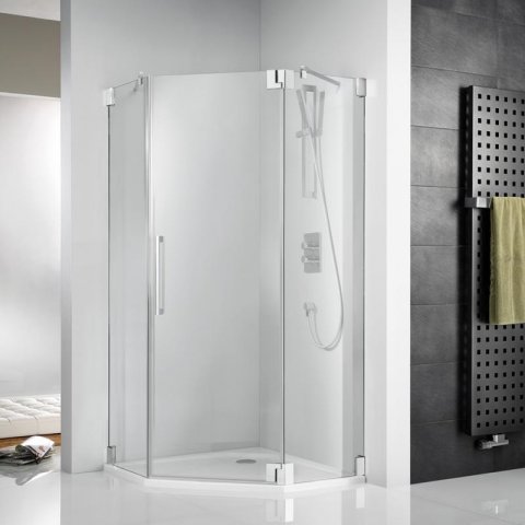 HSK K2 Pentagonal shower revolving door, frameless, K2.60, size: up to...
