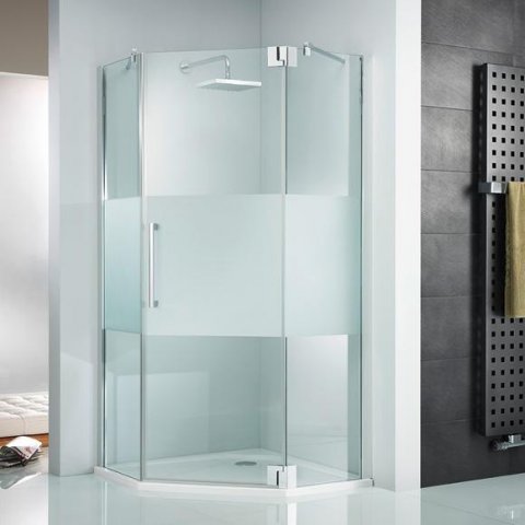 HSK K2P Pentagonal revolving door and 2 side panels, 100.0 cm x 100.0 ...