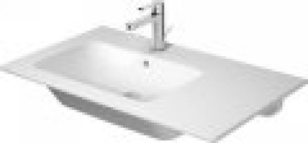 Duravit ME by Starck Furniture wash basin 83 cm, 2 tap holes, with ove...