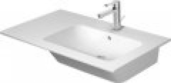 Duravit ME by Starck Furniture wash basin 83 cm, 2 tap holes, with ove...