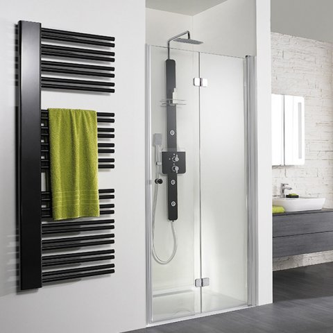 HSK Exklusiv hinged-folding door for niche, size: 75 x 200 cm, right-hinged stop