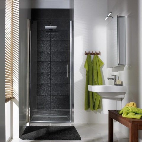 HSK Favorit Nova revolving door for niche, size: 80 x 195 cm, left hinged