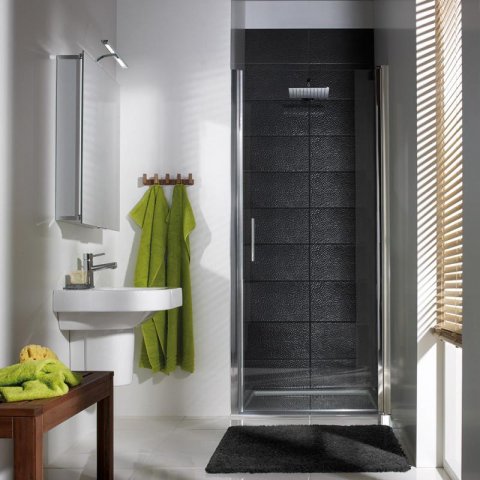 HSK Favorit Nova revolving door for niche, size: 90 x 195 cm, right-hand hinge