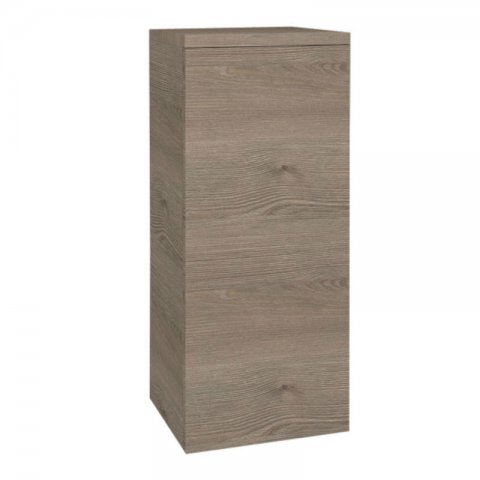 Burgbad Essento Tall cabinet with 1 door and 2 pull-outs, door hinge l...