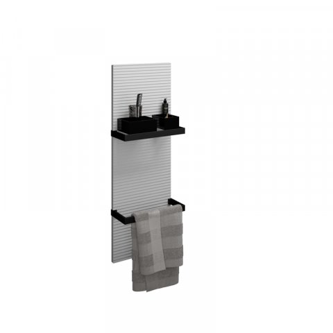 Burgbad Fiumo wall panel, with pleated structure, WAAT035
