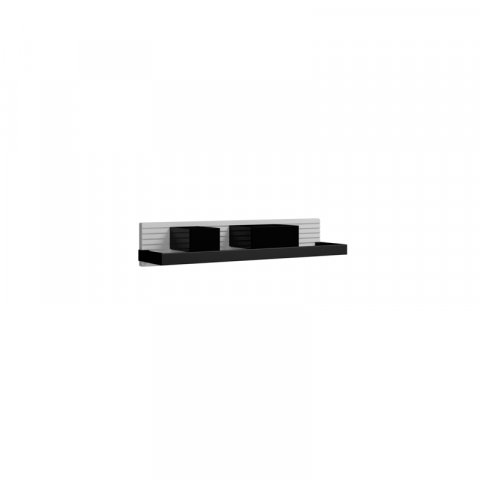 Burgbad Fiumo wall panel, with metal railing, with pleated structure, ACDX060