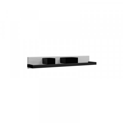 Burgbad Fiumo wall panel, with metal railing, with pleated structure, ACDX080