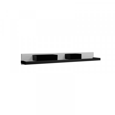 Burgbad Fiumo wall panel, with metal railing, with pleated structure, ACDX100