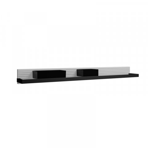 Burgbad Fiumo wall panel, with metal railing, with pleated structure, ACDX120