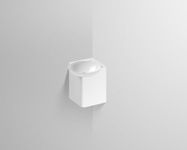 Alape corner washbasin WP.INSERT5, W:355mm, H:471mm, D:350mm, bowl bas...