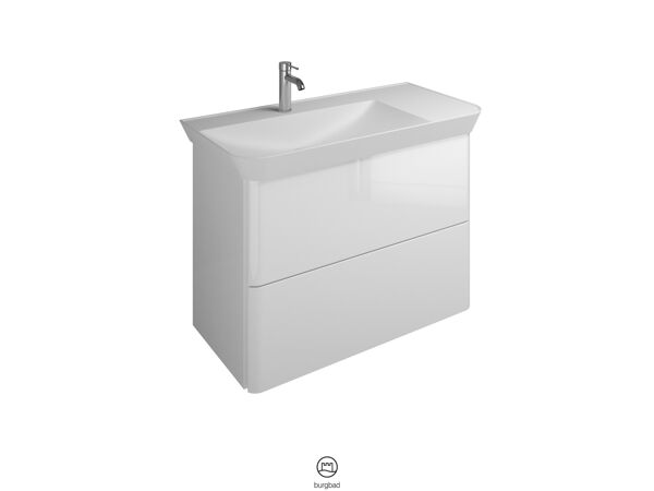Burgbad Iveo cast mineral washbasin incl. vanity unit SFEO100R, version right, width: 1000mm