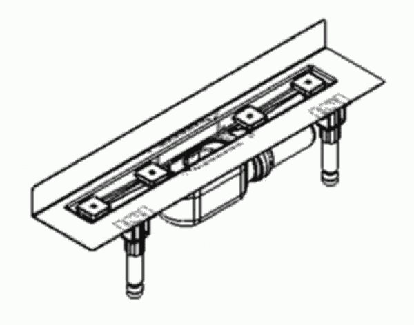 DALLMER shower channel CeraLine W 500mm, 520111, DN 50 Height 110mm
