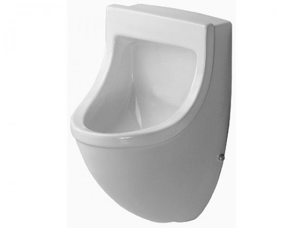 Duravit Urinal Starck 3, inlet from behind, with bow tie, suction, without lid, with bow tie, white