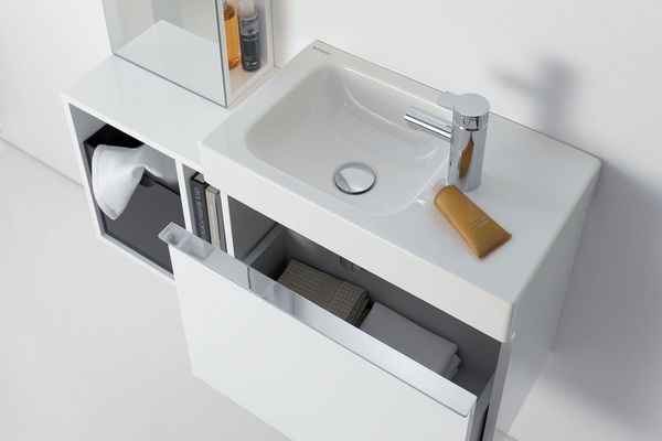 Geberit iCon Waschtisch 53x31cm, weiß, Ablagefläche rechts Online Shop