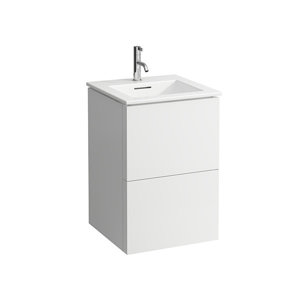 Laufen Kartell Kombipack, combination of washbasin and washbasin substructure with 2 drawers, 500x500