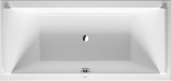 Duravit Starck rectangular bathtub 190x90cm, two sloping backs, built-...