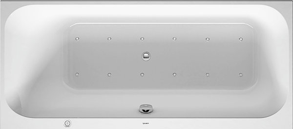 Duravit whirlpool bath Happy D.2 1600x700mm, built-in version, with 1 ...