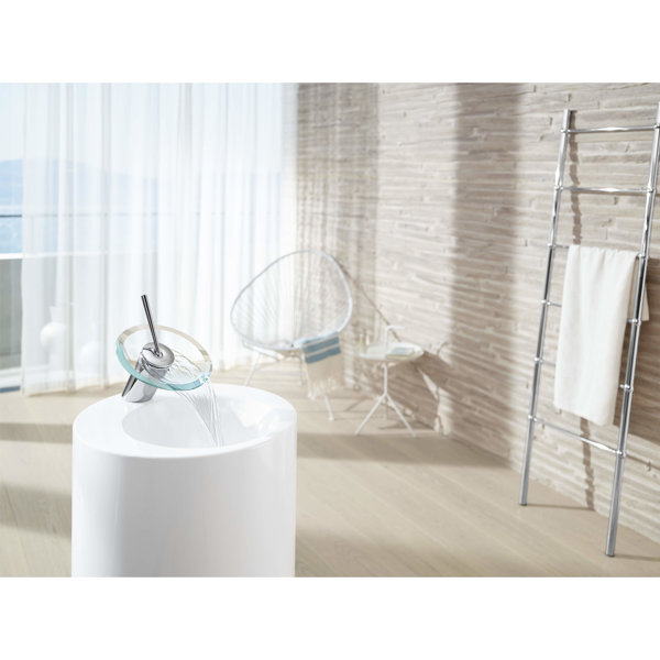 Hansa Hansamurano basin mixer (basin mixer) with drain set, chrome-plated, clear safety glass, 56092...