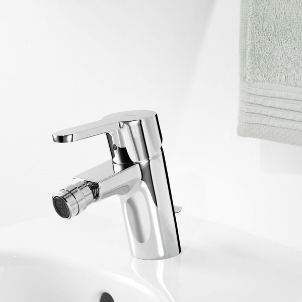 Hansa Hansaprimo bidet single-lever mixer with drain set projection 10...