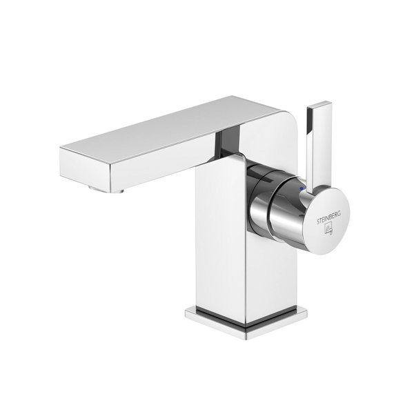 Steinberg 120 series basin mixer, with drain set, 100mm projection, 12...