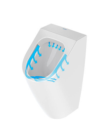 Duravit ME by Starck Urinal Duravit Rimless, inlet from behind, withou...