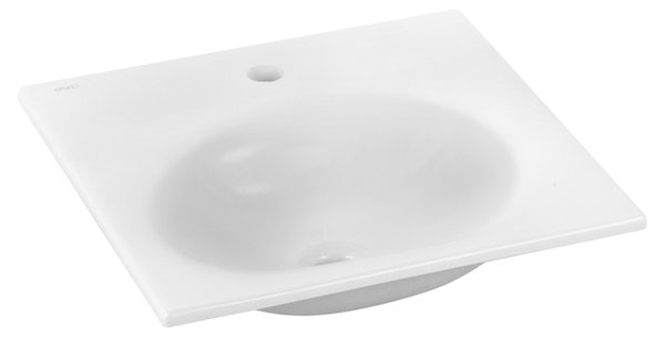 Keuco Edition 11 ceramic washbasin 31198, 438x12x438mm, with 1 tap hole, white